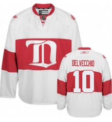 Youth Reebok Detroit Red Wings #10 Alex Delvecchio Authentic White Third NHL Jersey