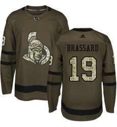 Youth Adidas Ottawa Senators #19 Derick Brassard Premier Green Salute to Service NHL Jersey