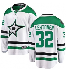 Men's Dallas Stars #32 Kari Lehtonen Fanatics Branded White Away Breakaway NHL Jersey
