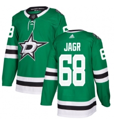Youth Adidas Dallas Stars #68 Jaromir Jagr Authentic Green Home NHL Jersey