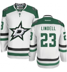 Women's Reebok Dallas Stars #23 Esa Lindell Authentic White Away NHL Jersey