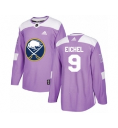 Men's Adidas Buffalo Sabres #9 Jack Eichel Authentic Purple Fights Cancer Practice NHL Jersey