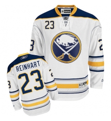 Women's Reebok Buffalo Sabres #23 Sam Reinhart Authentic White Away NHL Jersey