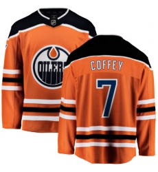 Men's Edmonton Oilers #7 Paul Coffey Fanatics Branded Orange Home Breakaway NHL Jersey