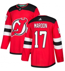 Youth Adidas New Jersey Devils #17 Patrick Maroon Authentic Red Home NHL Jersey