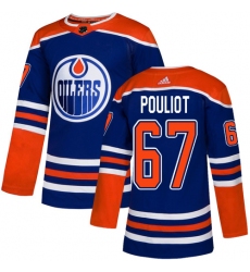 Youth Adidas Edmonton Oilers #67 Benoit Pouliot Authentic Royal Blue Alternate NHL Jersey
