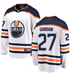 Youth Edmonton Oilers #27 Boyd Gordon Fanatics Branded White Away Breakaway NHL Jersey
