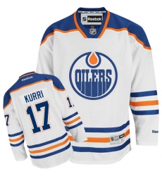 Men's Reebok Edmonton Oilers #17 Jari Kurri Authentic White Away NHL Jersey