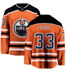 Youth Edmonton Oilers #33 Cam Talbot Fanatics Branded Orange Home Breakaway NHL Jersey