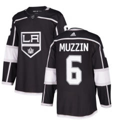 Men's Adidas Los Angeles Kings #6 Jake Muzzin Authentic Black Home NHL Jersey