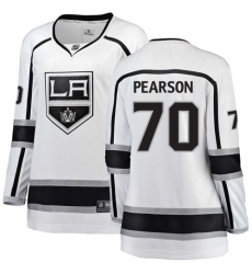 Women's Los Angeles Kings #70 Tanner Pearson Authentic White Away Fanatics Branded Breakaway NHL Jersey