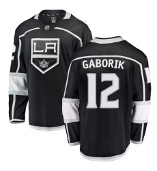 Men's Los Angeles Kings #12 Marian Gaborik Authentic Black Home Fanatics Branded Breakaway NHL Jersey