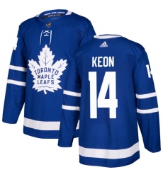 Youth Adidas Toronto Maple Leafs #14 Dave Keon Authentic Royal Blue Home NHL Jersey