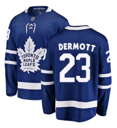 Youth Toronto Maple Leafs #23 Travis Dermott Authentic Royal Blue Home Fanatics Branded Breakaway NHL Jersey