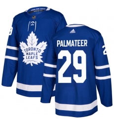 Men's Adidas Toronto Maple Leafs #29 Mike Palmateer Authentic Royal Blue Home NHL Jersey