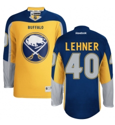 Women's Reebok Buffalo Sabres #40 Robin Lehner Authentic Gold Third NHL Jersey