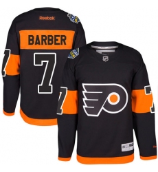 Youth Reebok Philadelphia Flyers #7 Bill Barber Premier Black 2017 Stadium Series NHL Jersey