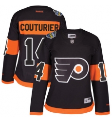 Women's Reebok Philadelphia Flyers #14 Sean Couturier Premier Black 2017 Stadium Series NHL Jersey