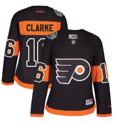 Women's Reebok Philadelphia Flyers #16 Bobby Clarke Premier Black 2017 Stadium Series NHL Jersey