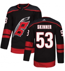Youth Adidas Carolina Hurricanes #53 Jeff Skinner Premier Black Alternate NHL Jersey