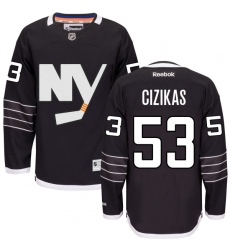 Women's Reebok New York Islanders #53 Casey Cizikas Authentic Black Third NHL Jersey