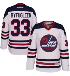 Men's Reebok Winnipeg Jets #33 Dustin Byfuglien Authentic White 2016 Heritage Classic NHL Jersey
