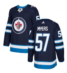 Youth Adidas Winnipeg Jets #57 Tyler Myers Premier Navy Blue Home NHL Jersey
