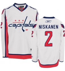 Men's Reebok Washington Capitals #2 Matt Niskanen Authentic White Away NHL Jersey
