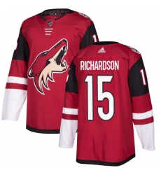 Men's Adidas Arizona Coyotes #15 Brad Richardson Authentic Burgundy Red Home NHL Jersey