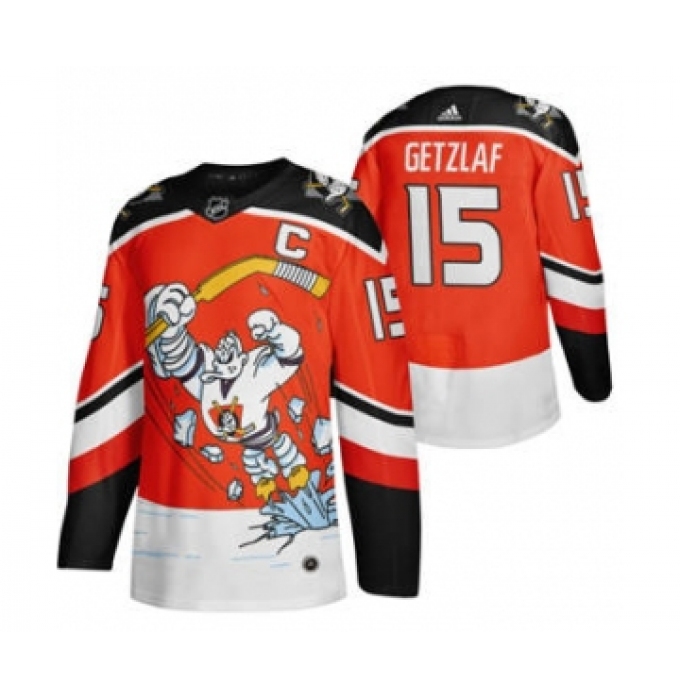Men's Anaheim Ducks #15 Ryan Getzlaf Red 2020-21 Reverse Retro Alternate Hockey Jersey