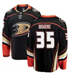 Youth Anaheim Ducks #35 Jean-Sebastien Giguere Fanatics Branded Black Home Breakaway NHL Jersey