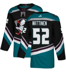 Youth Adidas Anaheim Ducks #52 Julius Nattinen Authentic Black Teal Third NHL Jersey