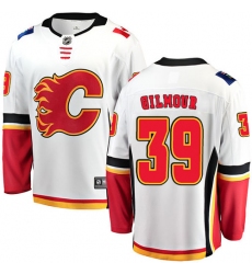 Youth Calgary Flames #39 Doug Gilmour Fanatics Branded White Away Breakaway NHL Jersey