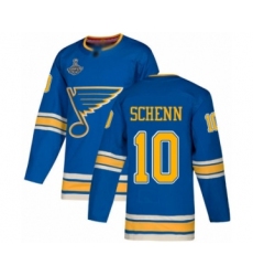 Men's St. Louis Blues #11 Brian Sutter Authentic Black 1917-2017 100th Anniversary 2019 Stanley Cup Champions Hockey Jersey