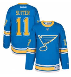 Youth Reebok St. Louis Blues #11 Brian Sutter Premier Blue 2017 Winter Classic NHL Jersey
