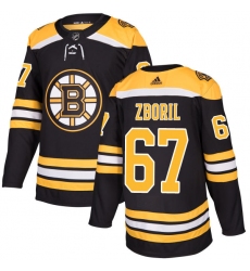 Men's Adidas Boston Bruins #67 Jakub Zboril Authentic Black Home NHL Jersey