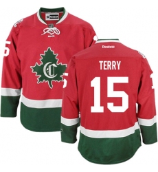 Youth Reebok Montreal Canadiens #15 Chris Terry Authentic Red New CD NHL Jersey