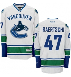 Women's Reebok Vancouver Canucks #47 Sven Baertschi Authentic White Away NHL Jersey