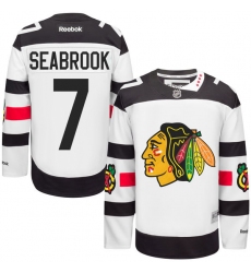 Youth Reebok Chicago Blackhawks #7 Brent Seabrook Authentic White 2016 Stadium Series NHL Jersey