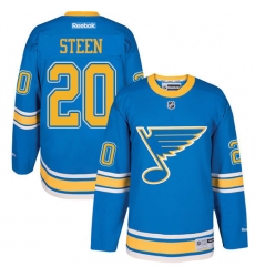 Youth Reebok St. Louis Blues #20 Alexander Steen Premier Blue 2017 Winter Classic NHL Jersey
