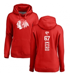 NHL Women's Adidas Chicago Blackhawks #67 Tanner Kero Red One Color Backer Pullover Hoodie