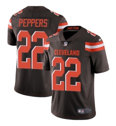 Men's Nike Cleveland Browns #22 Jabrill Peppers Brown Team Color Vapor Untouchable Limited Player NFL Jersey