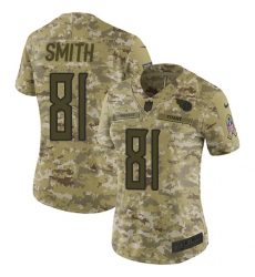 Women's Nike Tennessee Titans #81 Jonnu Smith Limited Camo 2018 Salute to Service NFL Jersey