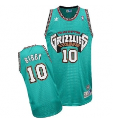 Men's Adidas Memphis Grizzlies #10 Mike Bibby Swingman Green Throwback NBA Jersey