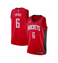 Women's Houston Rockets #6 Tyler Ennis Swingman Red Finished Basketball Jersey - Icon Edition