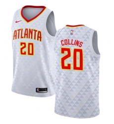 Men's Nike Atlanta Hawks #20 John Collins Authentic White NBA Jersey - Association Edition