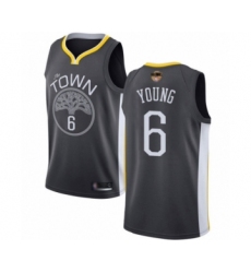 Youth Golden State Warriors #6 Nick Young Swingman Black 2019 Basketball Finals Bound Basketball Jersey - Statement Edition