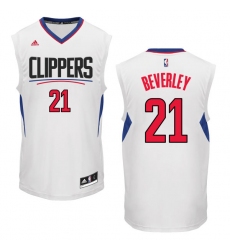 Men's Adidas Los Angeles Clippers #21 Patrick Beverley Swingman White Home NBA Jersey