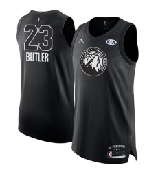 Men's Nike Jordan Minnesota Timberwolves #23 Jimmy Butler Authentic Black 2018 All-Star Game NBA Jersey