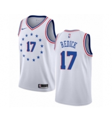 Women's Nike Philadelphia 76ers #17 JJ Redick White Swingman Jersey - Earned Edition